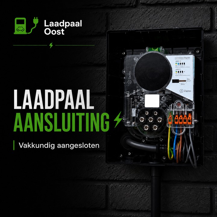 Aansluiting van een Zaptec-laadpaal door Laadpaal Oost