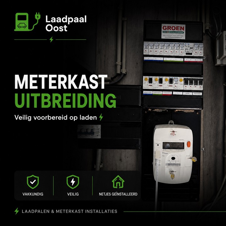 Uitbreiding van een meterkast voor een laadpaal